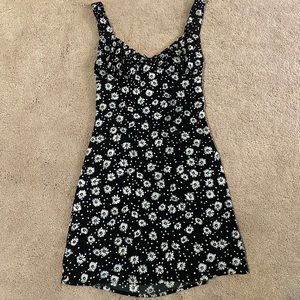 Black dress with white flowers, skylar + madison